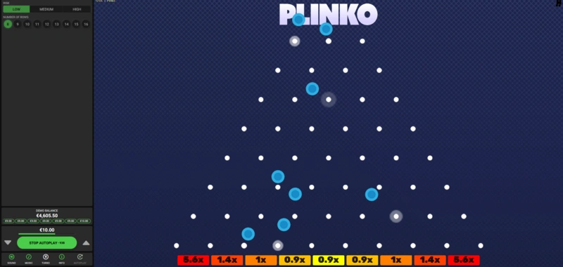 Plinko game